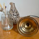 Golden brass candle holder lamp