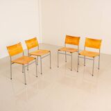 4 "SE06" cognac leather chairs by Martin Visser for Spectrum 80's