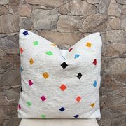 Handmade Berber wool Kilim cushion: Moroccan floor cushion