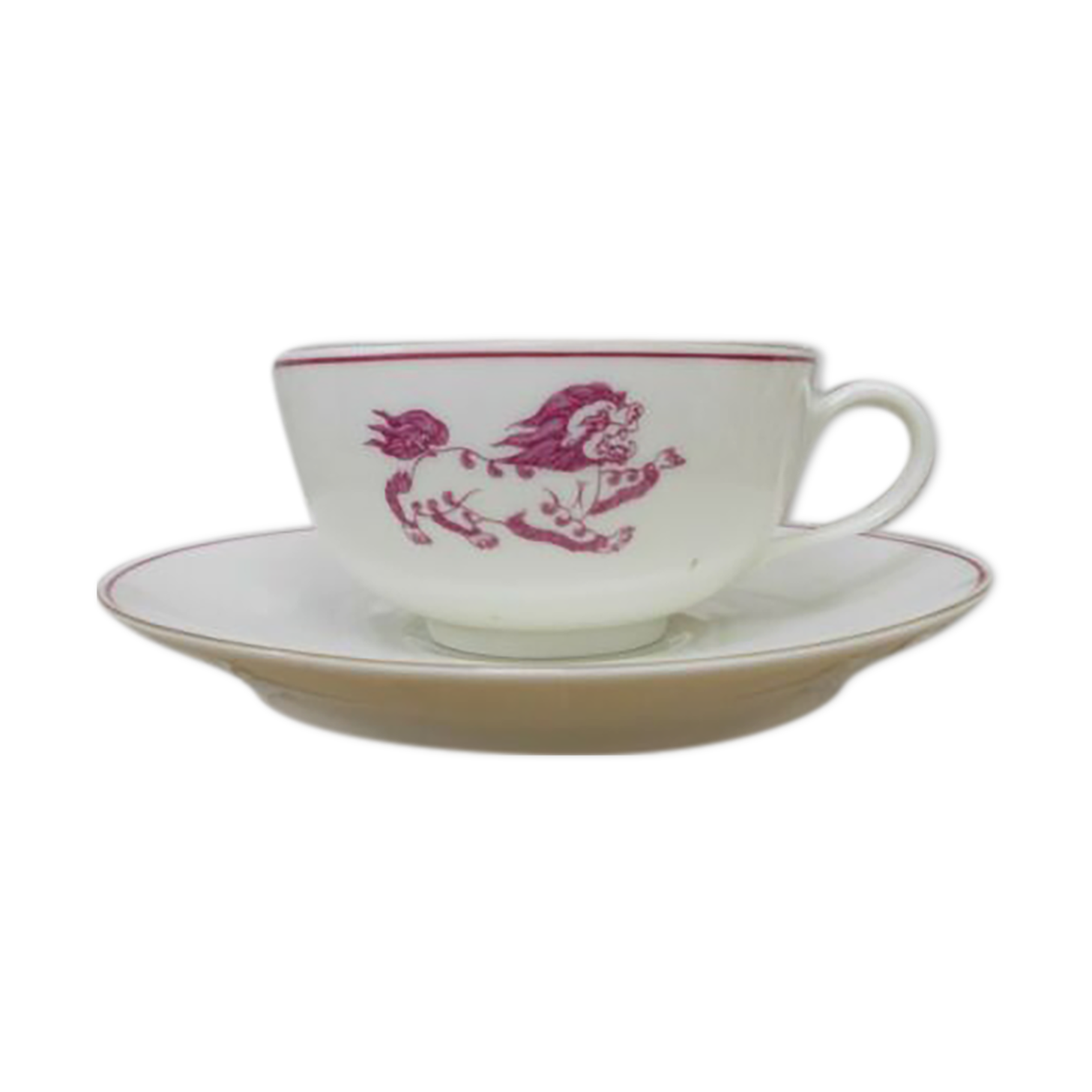 1 cup and under cup Limoges Porcelain David-Néel Benoit de Souza