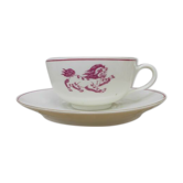 1 cup and under cup Limoges Porcelain David-Néel Benoit de Souza