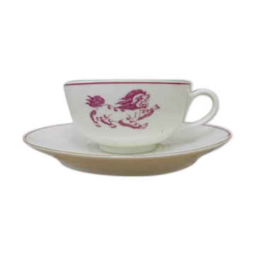 1 tasse et sous tasse porcelaine de Limoges David-Néel Benoit de Souza