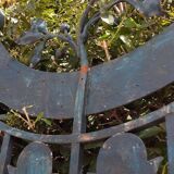 Solid gate, garden iron, H227x110cm, old, exterior door