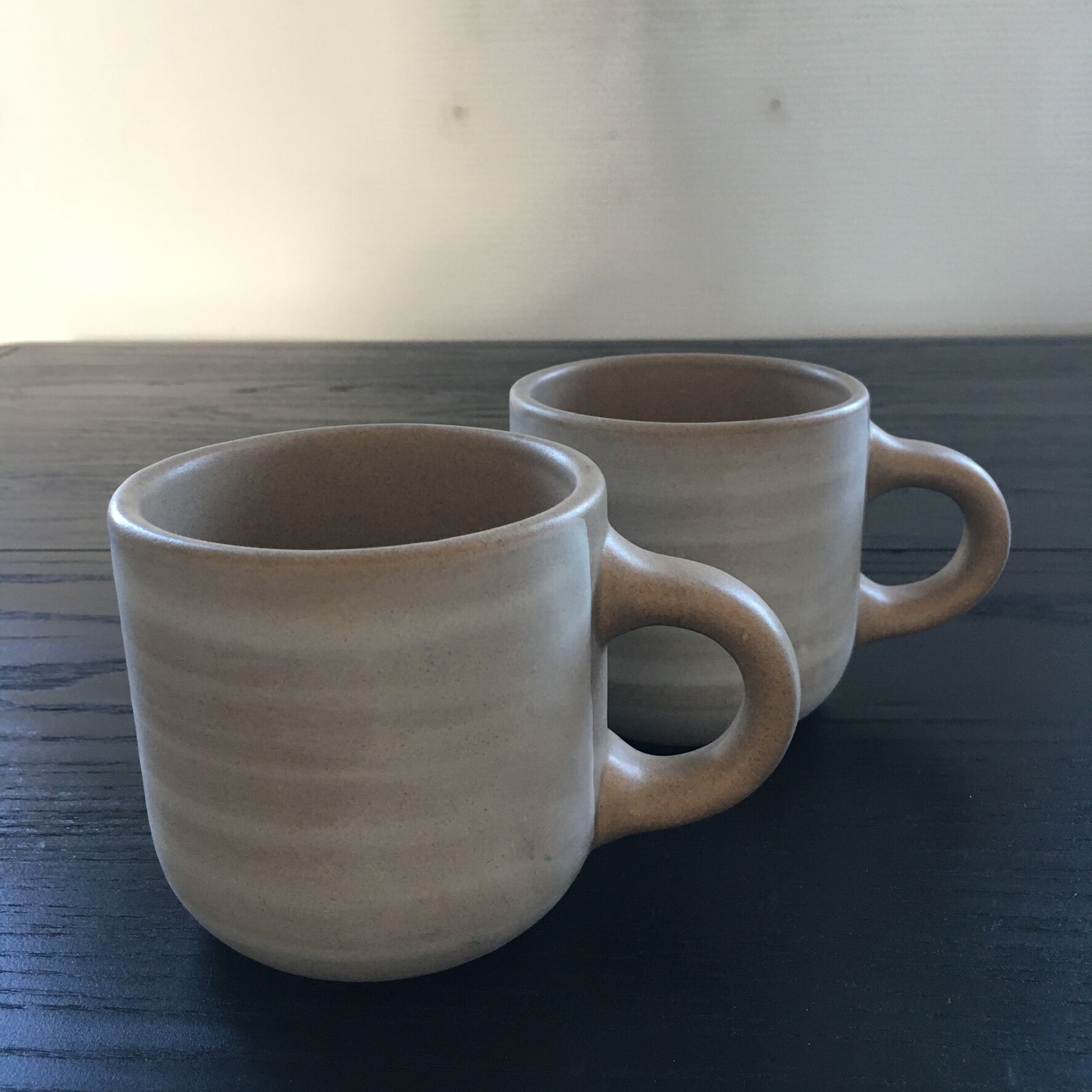 Pair of Niderviler stoneware mugs