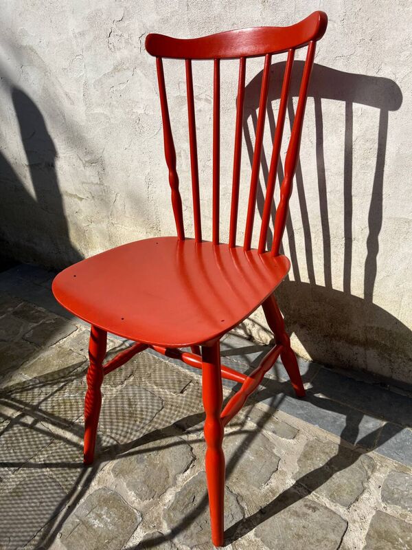 Chaise baumann rouge brique