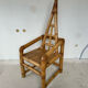 Fauteuil trône en bambou des années 70
