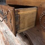 Louis XV period bookcase in solid oak circa 1750