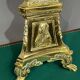 Large floor candlestick in solid bronze.