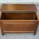 Vintage Louis XV style wooden toy storage chest bench 1980