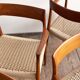 Chaises de Salle à Manger Danoises  Modèle 57 en Teck, Niels O. Møller,  JL Mollers, Ensemble de 6