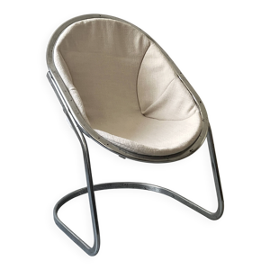 Fauteuil en métal chromé - egg
