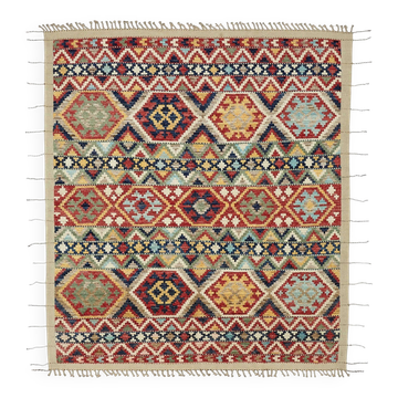 Hand-Knotted Tribal Unique 259 cm x 299 cm Multicolor Wool Carpet