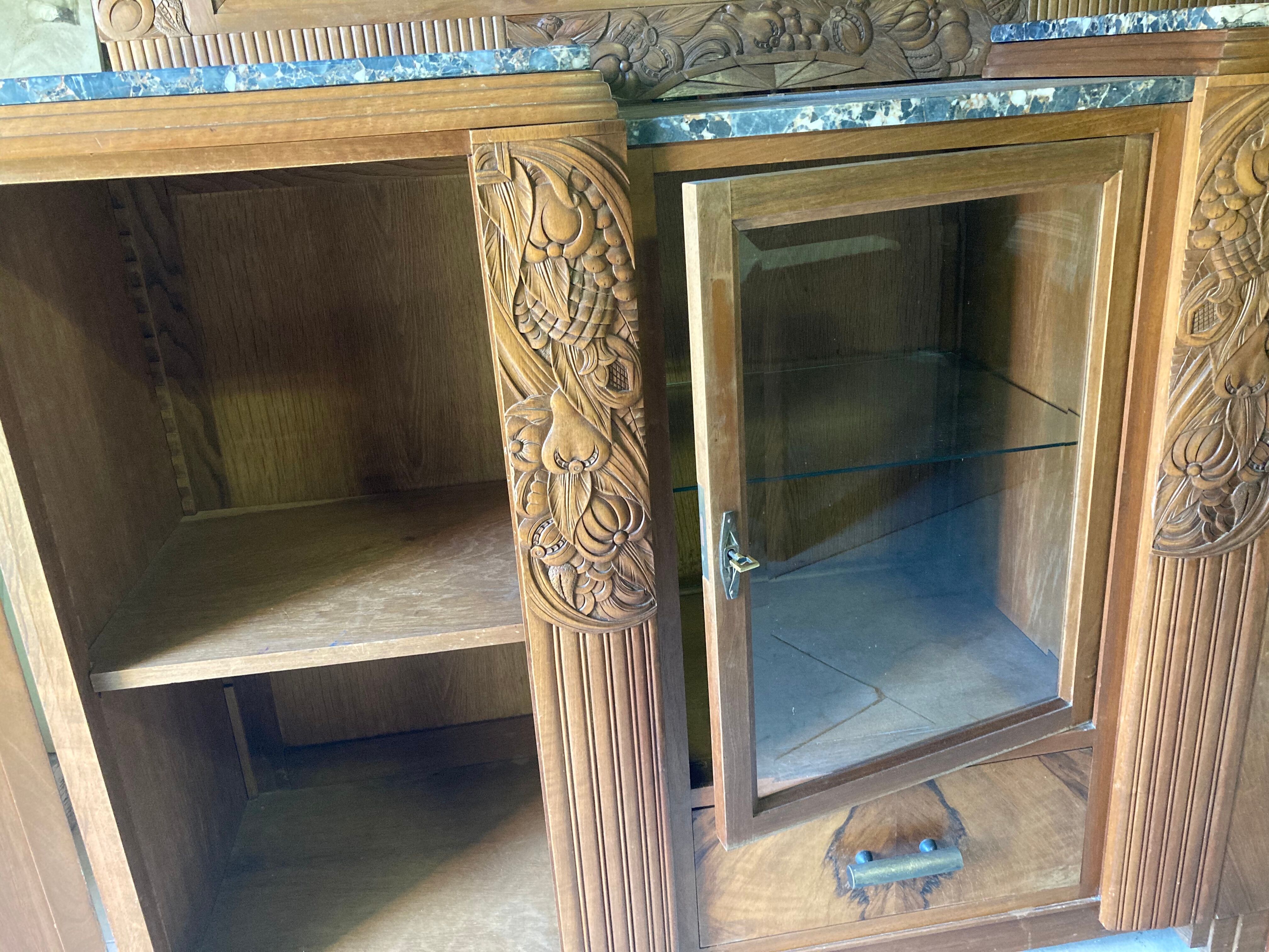 Buffet with 1930s art deco showcase