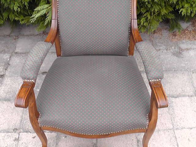 Voltaire armchair and footrest