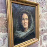 Oil painting on canvas 1850 victor darjou french portrait paint