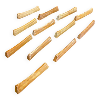 Set of 12 vintage stoneware knife rests