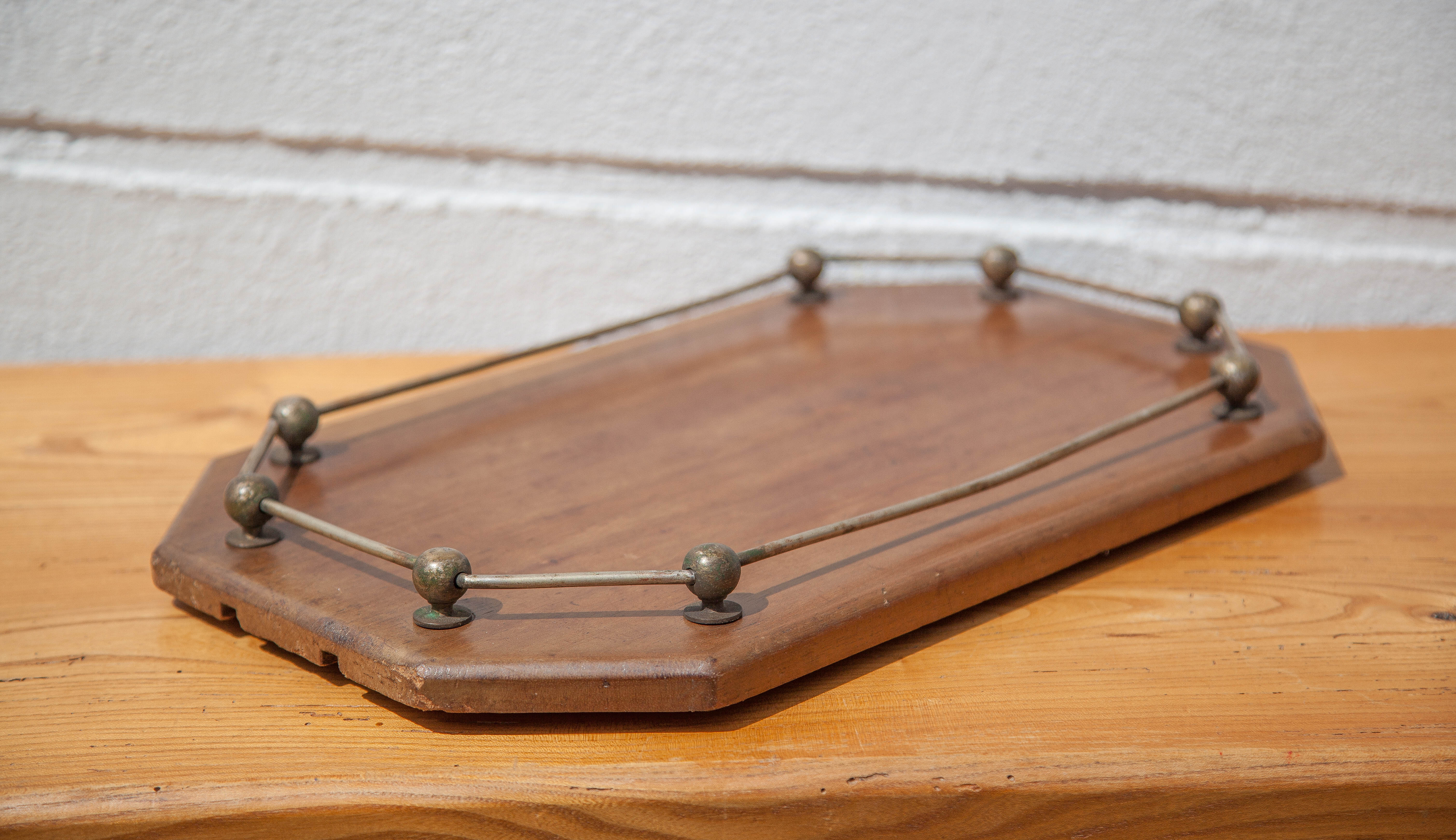 Vintage wooden tray, centerpiece, serving tray