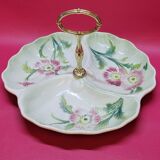 Old Serving Dish With 3 Compartments In Barbotine 1900