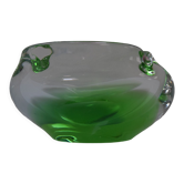 Cendrier du milieu du siècle en verre métallurgique, par Glasswork Novy Bor, années 1960.