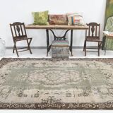 6x10 Rug For Bedroom Brown Beige Oriental Vintage Area Rug, 180x297Cm SK 1708