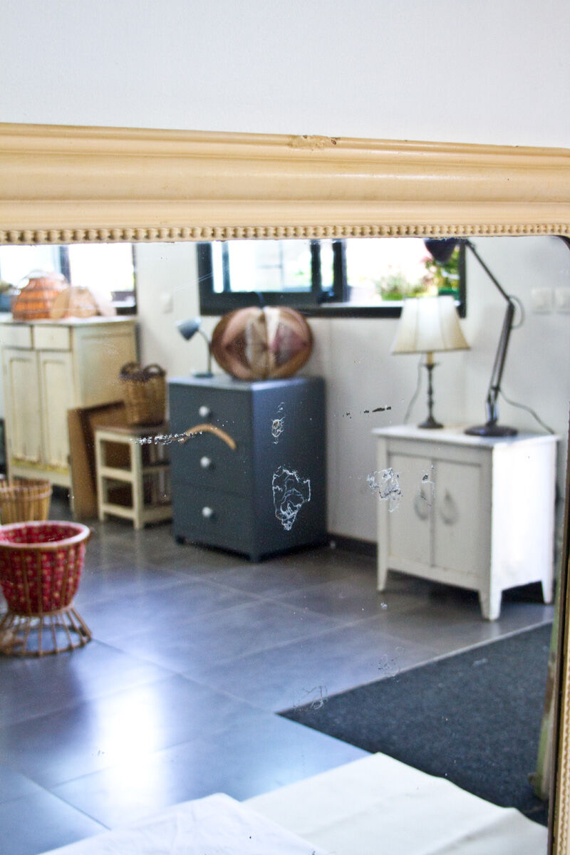 Beige trumeau mirror 100x137cm