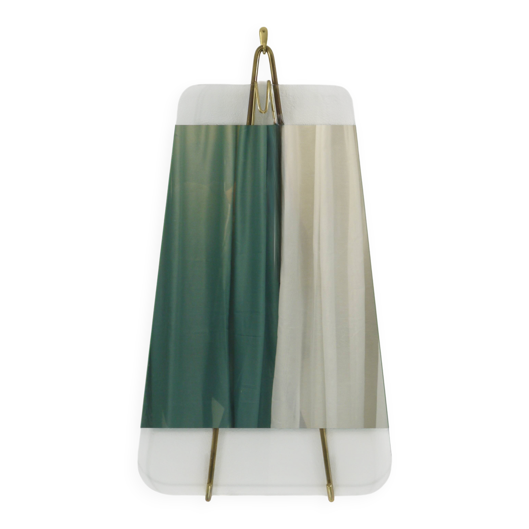 Carl Aubock Vienna Rare Brass Wall Mirror No. 38, Austria, 1950s