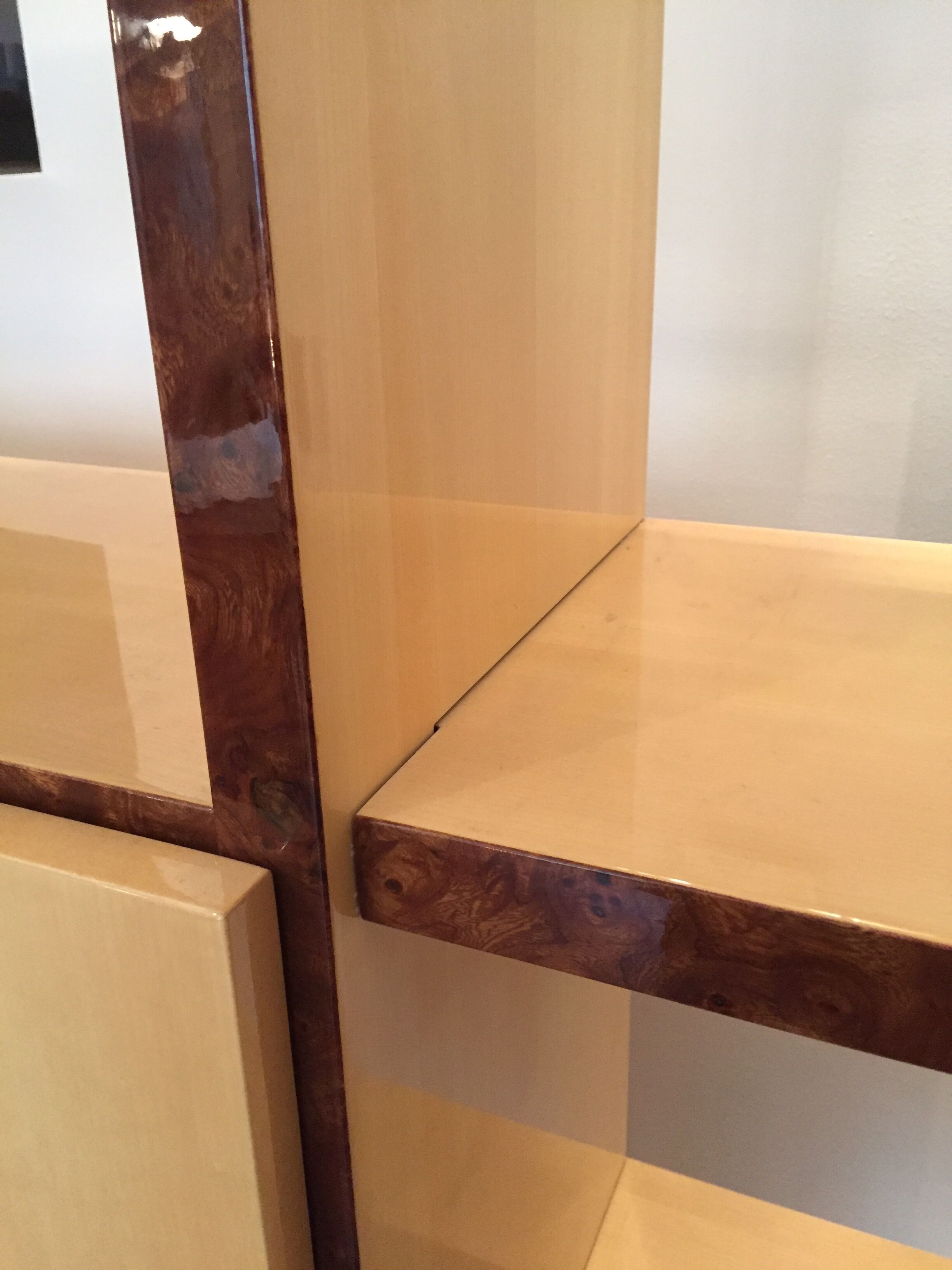 Étagère bibliothèque en bois sycomore époque art déco