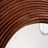 Miroir encadré de canne