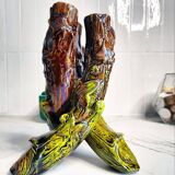 Flower vase in slip