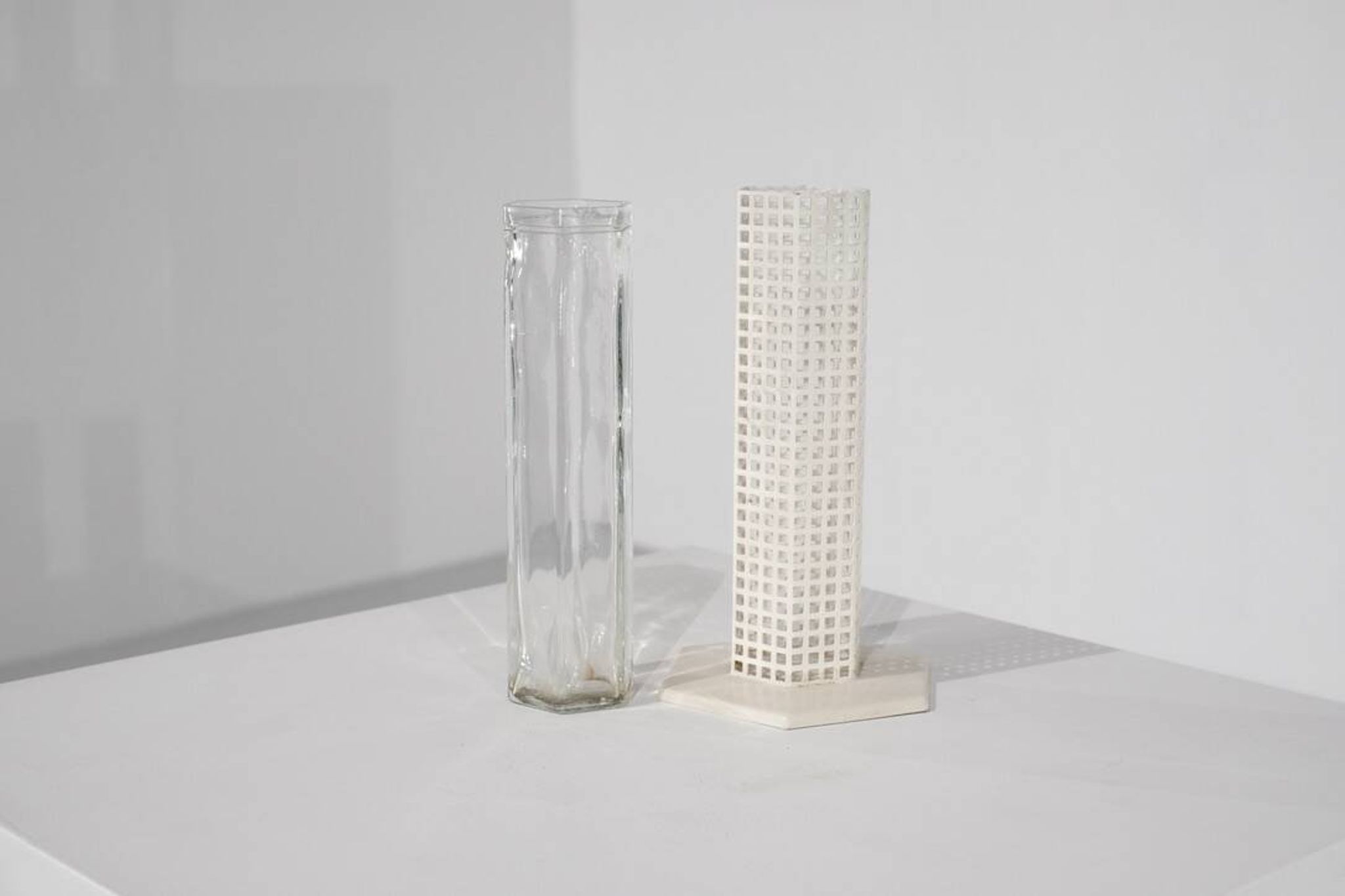 "Skyscraper" vase by Josef Hoffmann for Bieffeplast, Italy, 1980s.