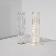 "Skyscraper" vase by Josef Hoffmann for Bieffeplast, Italy, 1980s.