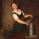 Painting signed G. Spangerberg and dated 1886, interior scene