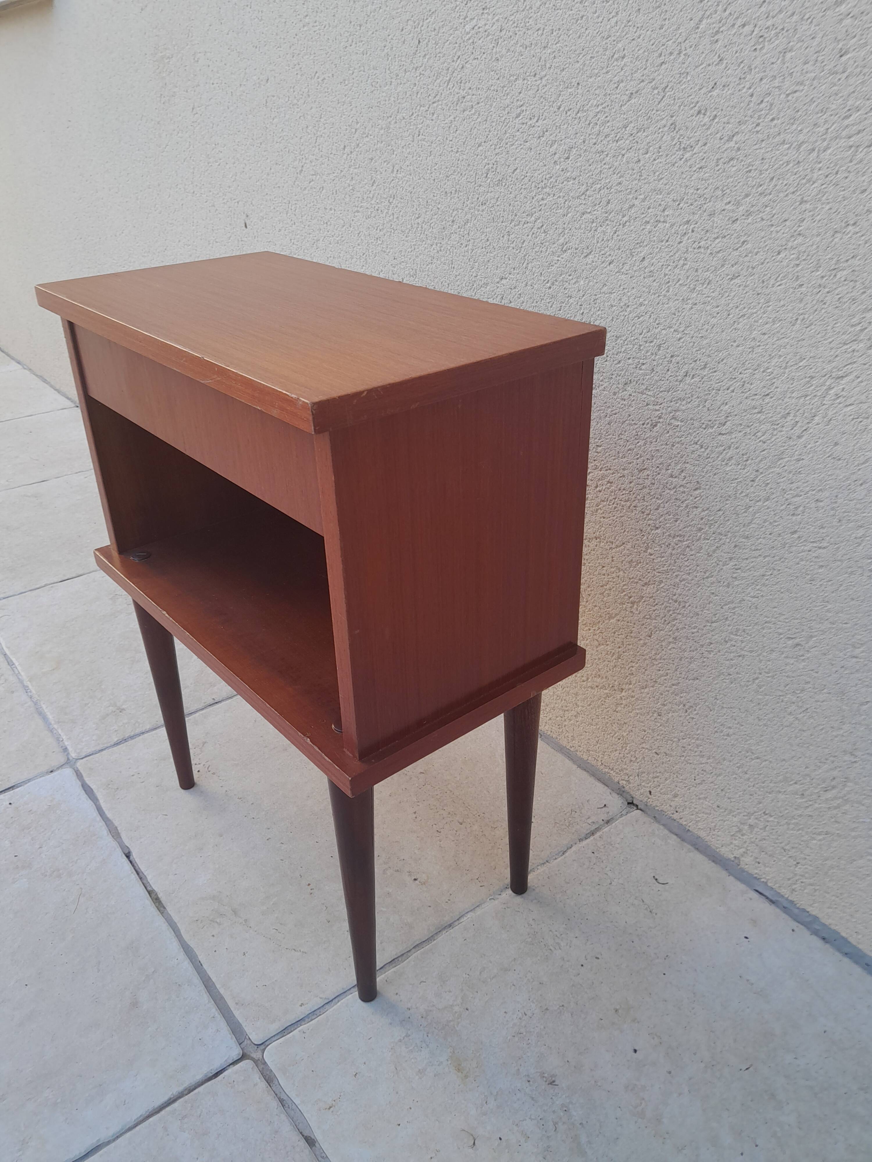 old vintage bedside table