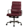 Charles & Ray Eames EA219 Office Chair in Chrome and Aubergine leather, Vitra