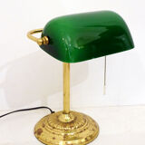 Desk lamp (library/banker) green & gold