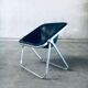 Plona Leather Side Chair by Giancarlo Piretti for Castelli, 1970s