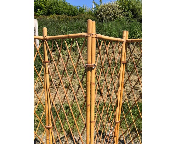 Vintage rattan screen