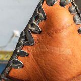 Folding tripod stool in Africa leather