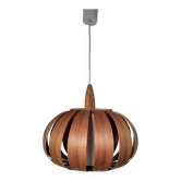 Scandinavian pendant light, wood veneer. 1960s