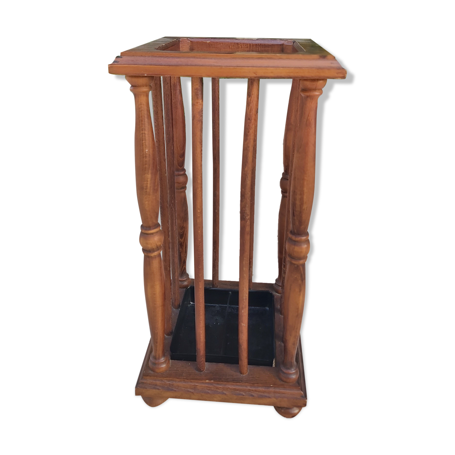 Vintage wooden umbrella holder