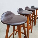 Vintage Danish design teak barstools OD 61 Erik Buch O.D. Møbler