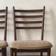 Lot de 2 chaises en bois filaire dans le gout de Gio PONTI , Italie 1970