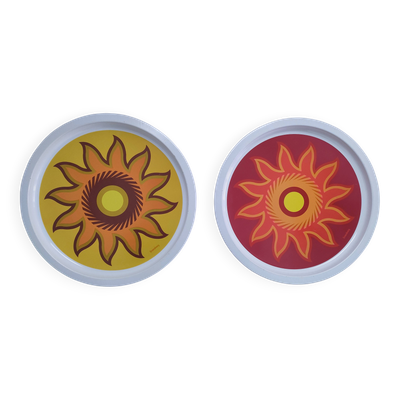 Deux plateaux pop design années70