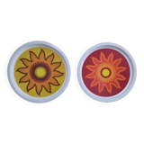 Two 70s pop design trays