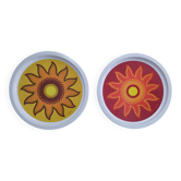 Deux plateaux pop design années70