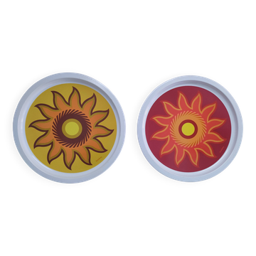 Deux plateaux pop design années70