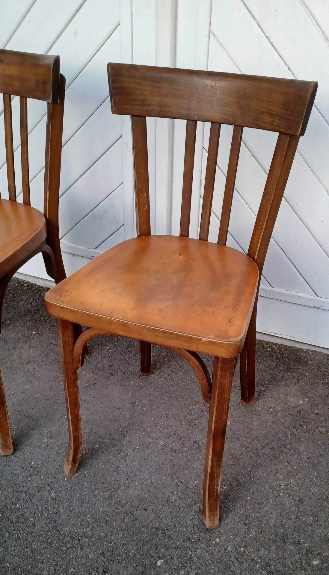 Pair of Baumann bistro chairs