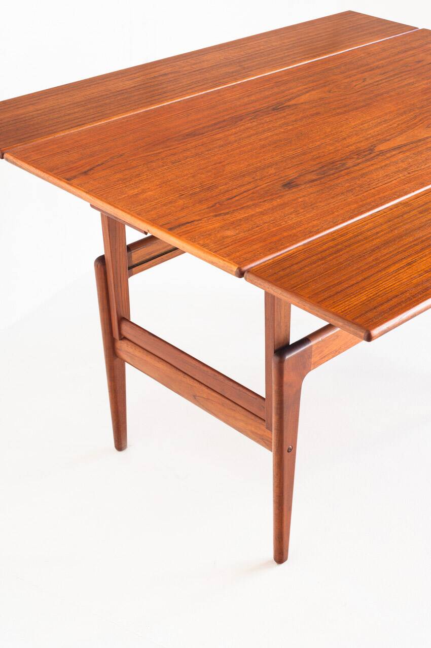 Vintage "Elevator" teak table Designed by Kai Kristiansen for VMMobler. Denmark, 1960s