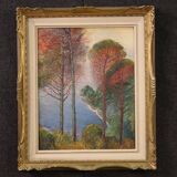 Italian landscape signed painting 20th century