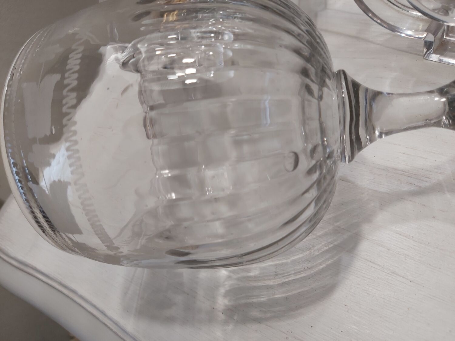 Wedding glass, blown glass from the 19th century.